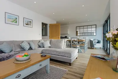 A secluded scenic location with sea views and beaches for coastal walks or nearby country walks.
