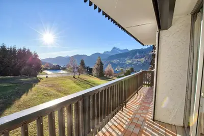 Image de Appartement Sud avec vues montagnes, skis aux pieds