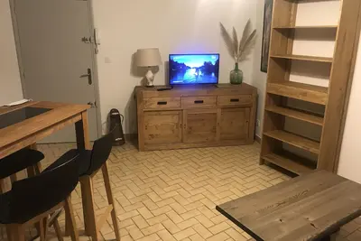 Image de A la plage dans petite station balnéaire