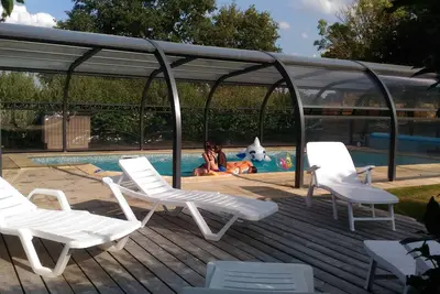 Image de Roulotte la Loge des Clowns & piscine chauffée