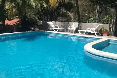 5 minutes walk to private beach, gated community, security surveillance