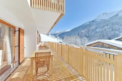 Image de \"Ferienhaus in Klösterle\" avec vue sur les montagnes, Wi-Fi, balcon, terrasse et jardin.