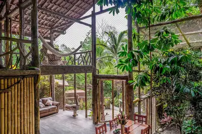 Image de Secluded Treetop Home w\/solar panels, Private Balcony, steps from the beach