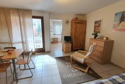 Image de 1er étage, vue montagne, terrasse, télévision, casier à ski, 44m², Serre Chevalier