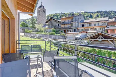 Image de La Poudreuse - Duplex avec balcon vue montagne - Flumet