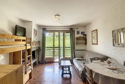 Image de Studio cosy au pied des pistes, vue Mont Blanc