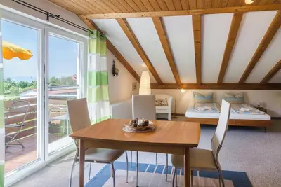 Image de Appartement \"Säntisblick\" avec vue sur le lac de Constance et les Alpes