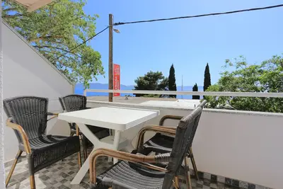 Image de Appartement d'une chambre avec le balcon et la vue sur le mer Zivogosce - Porat, Makarska (A-18218-a)