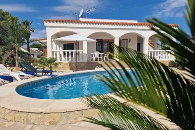 Image de \"Marianna\"@Marisol : 310m de la plage, piscine privée, A/C, WiFi, plage pour chiens