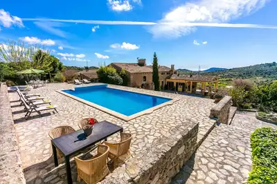Image de Finca Xiclati avec vue sur les montagnes, piscine, Wi-Fi, climatisation, terrasses et jardin