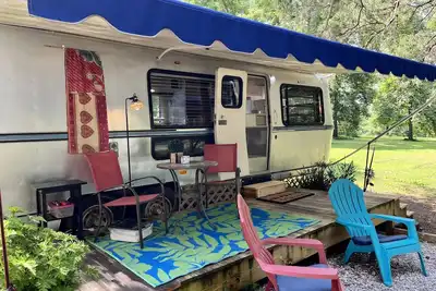 Sweet Vintage Camper in a Fun Farm Setting