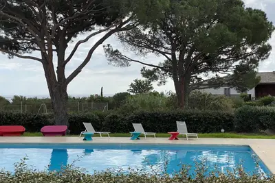 Image de Palombaggia, mini villa, vue mer  2chambres avec tennis et piscine