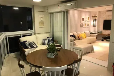 Image de High standard apartment, right on the sand, on Asturias Beach - Guarujá