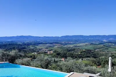 Cafaggio Primo, exclusive use of farmhouse with pool and a  breathtaking view
