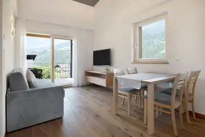 Image de Appartement Sommersbergerhof 2017 avec piscine, vue sur les montagnes et terrasse