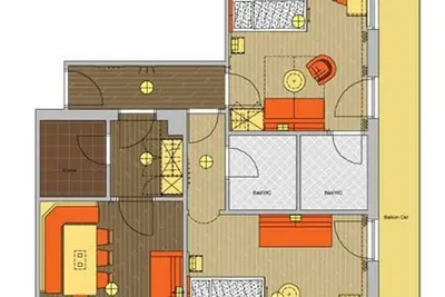 Image de App. Nr. 2, Dusche, Wc, 2 Schlafräume, 80 m2 - Kaiser-franz, Appartementhaus