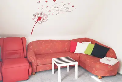 Image de Ferienwohnung Kochel, 44 qm, mit Wohn-/schlafraum, Balkon mit Blick in Garten