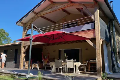 Image de Maison Ă 300m de la plage, Bardage bois, deux terrasses 6 couchages