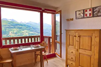 Image de Studio cosy pour 2 personnes avec balcon à La Plagne, proche pistes