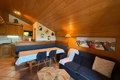 Image de Appart 4 pièces avec accès piscine, 8 pers, garage, balcons sud