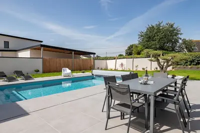 Image de Magnifique maison de vacances privée avec piscine privée, Wifi, Tv, terrasse et parking
