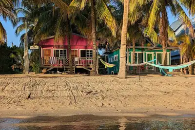 Beach Front! Cobia Beach Guest House, Pink and Teal together