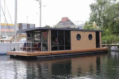 Image de Péniche à Flensburg avec vue sur le port