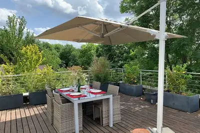 Image de Penthouse Trier mit GroĂźer Dachterrasse und Aussicht Ăśber Trier