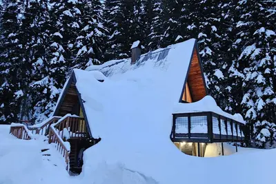 Image de Private, alpine modern A-frame near lake & lifts with firepit & wood stove
