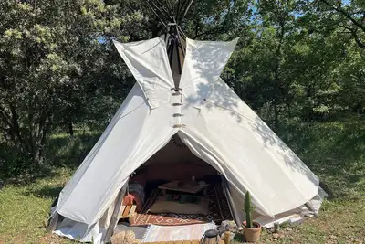 Image de Naskapi un vrai tipi amérindien