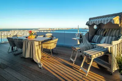 Image de Admiralsdeck Panoramablick, Finnische Sauna, 3 Baeder, Fahrstuhl, 2 Terrassen
