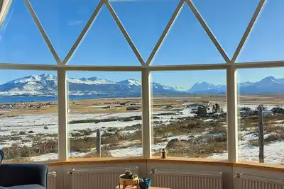 Geodesic Dome with Stunning Glacier and Fjord views