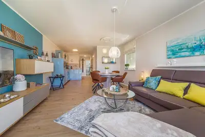Image de Fantastic centrally located vacation apartment with garden, terrace and barbecue.