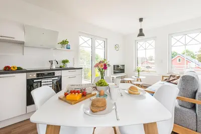 Wonderful new building in a quiet one-way street in Prerow for 2-4 persons.