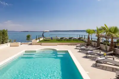 Beachfront Villa Anemona with Pool