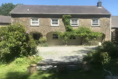 1st floor private accommodation (within house) with Cothi river views