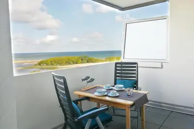 Image de On the large, covered balcony, you can enjoy the beautiful view of the Baltic Sea and