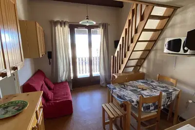 Image de Charmant studio cabine mezzanine pour 4 personnes, proche centre, casier à skis