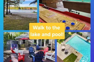 Image de Ranch at Bear Creek Lake Jim Thorpe game room, fire pit walk to pool and lake!