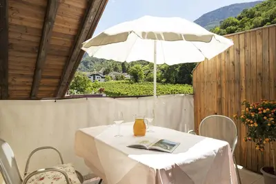 Image de Appartement \"2sz Weißburg Kreuzwegerhofnals\" avec vue sur montagne, piscine et balcon
