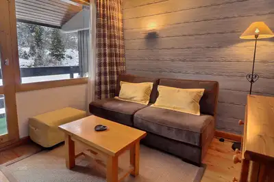Image de Charmant studio mezzanine skis aux pieds à Méribel, balcon, Wi-Fi, non fumeur