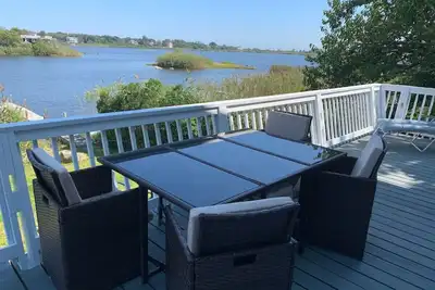 Image de Waterfront Salt Pond House, water view and dock