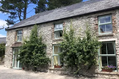 Stables in countryside courtyard