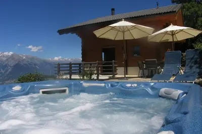 Image de Chalet Etoile, superbe vue, jacuzzi, à 15 min. à pied du village du Haute-Nendaz