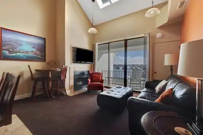 Vaulted Edgewater Escape | Downtown Charlevoix | Pool, Hot Tub, Sauna