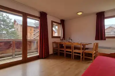 Image de Appart 10 pers, 200m télésiège, balcon, ski, 3 ch