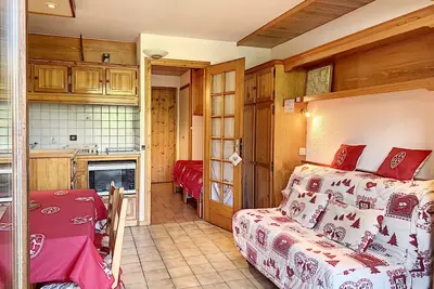 Image de Studio cosy pour 3 avec terrasse, parking et casier à ski à Combloux