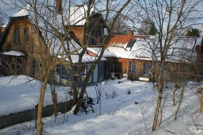 Image de Elbe river landscape: organic holiday home with fireplace, bath tub and garden