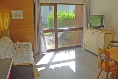 Image de Charmant studio avec terrasse, jardin et parking, proche télécabine