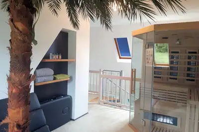 Image de Lerchensteige vacation apartment - feel-good room on 80m², sauna, bar, 3d Tv, Wii